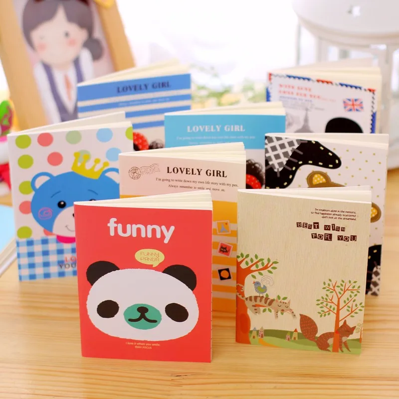 (5 шт./партия) корейский канцелярский мини блокнот детский мультяшный портативный