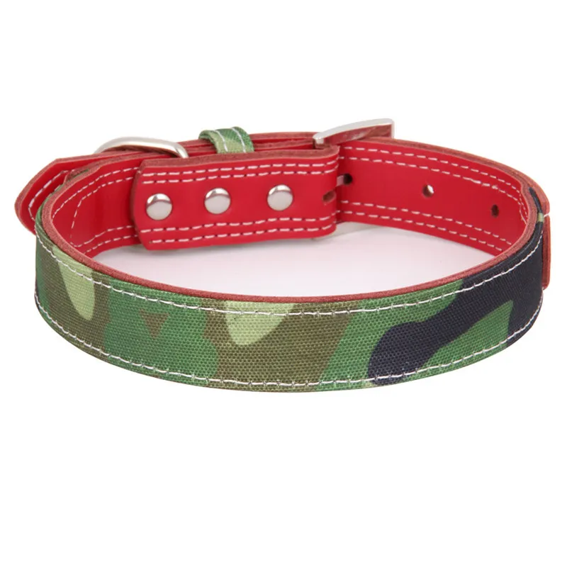 Камуфляжный ошейник для собак кожаное регулируемое ожерелье ошейника домашних