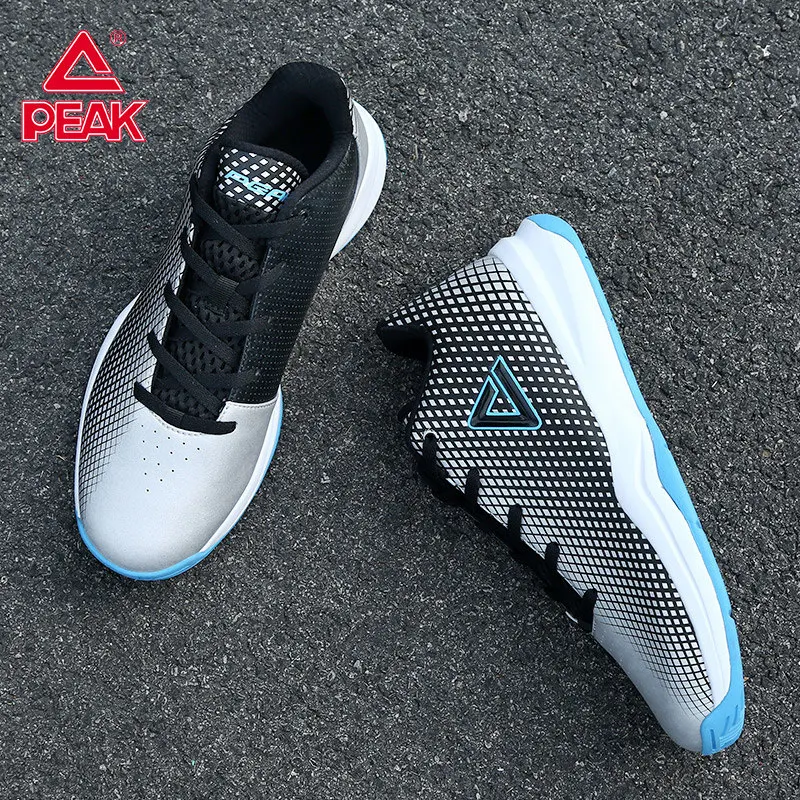 Peak basketball shoes men's 2020 new breathable shock absorption anti slip mid top sports |