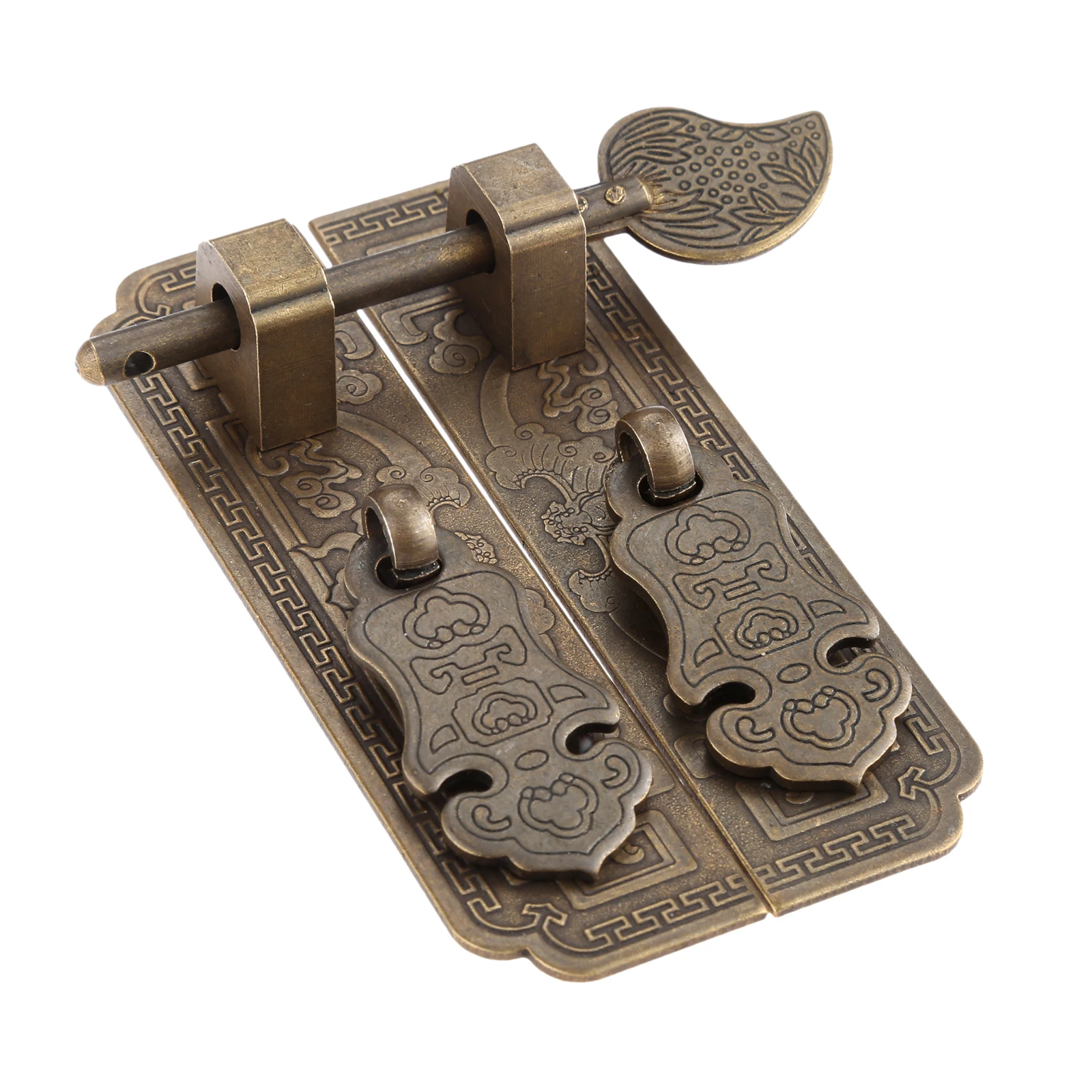 1 Pair Antique Bronze Chinese Furniture Brass Handle Pull Wardrobe Drawer Doorplate Cupboard Closet Cabinet 100*26mm | Обустройство