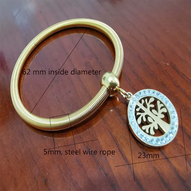 2020 новый подарок для пар с алмазным деревом Золотая сталь Розовое