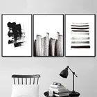 Черно-белая абстрактная настенная Картина на холсте печать плакат и принты эстетика гостиная домашний декор минималистичное искусство