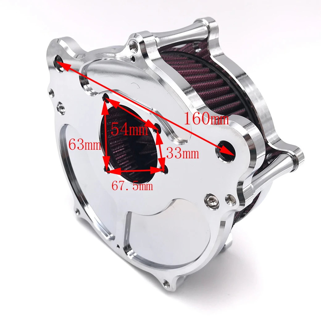 Для Harley Davidson Dyna 1993 2017 Softail 2015 Touring 2007 Запчасти для мотоциклов хром CNC фильтр очистки