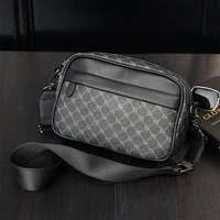 luxury leather crossbody bags men fashion design plaid men shoulder bag business messenger bag mens handbag satchels tote purse