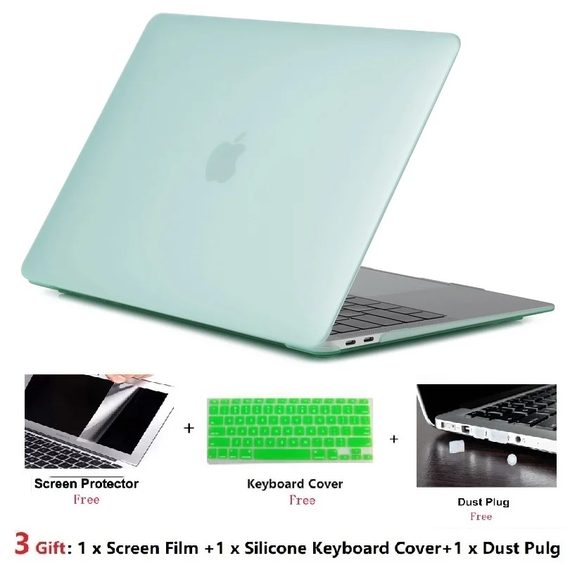 4 в 1 матовый чехол для ноутбука + клавиатуры пленка экрана пылезащитный Apple Macbook Air