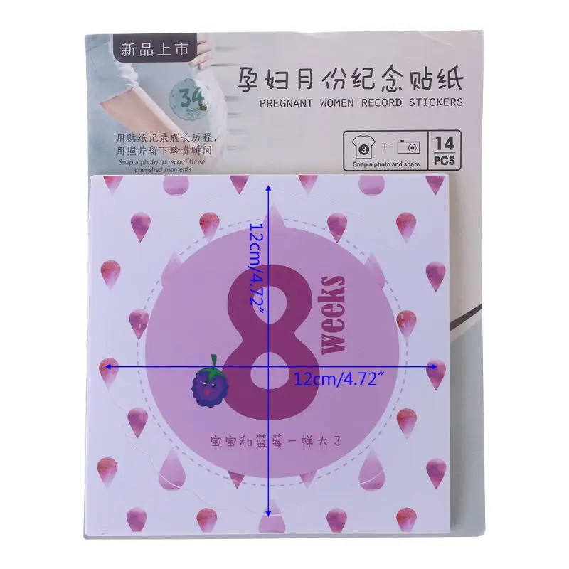 

14 Pcs Month Sticker Pregnant Women Photography Monthly Adhesive Stickers Landmark Floral Coming Soon Belly Clothing Decoration