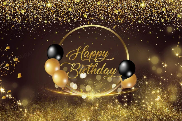 Birthday Party Photo Backdrop Pink Red Balloons Glitters Star Dot Pendant Stage Customized Poster Baby Portrait Photo Background