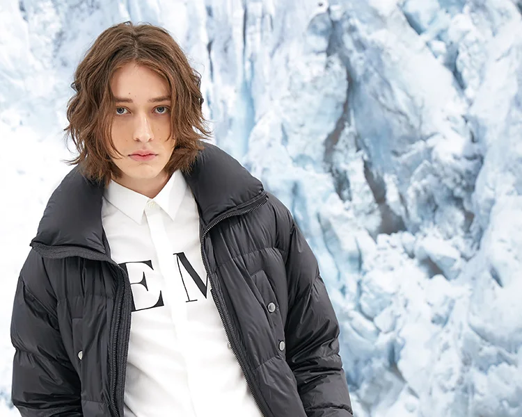 JackJones зимний мужской теплый длинный вертикальный воротник средней длины пальто пуховик | 218412553