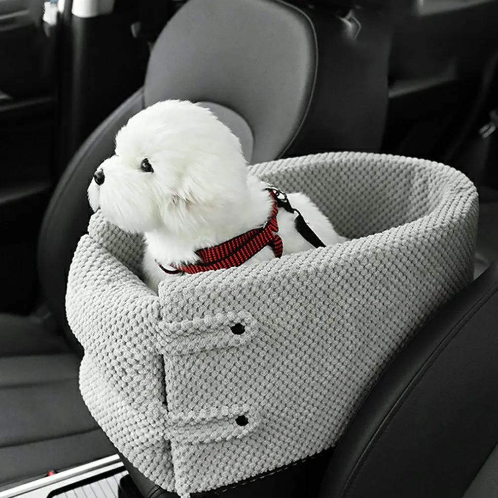 

Washable Car Center Console Safety Seat Anti-dirty Mat For Small Pets Portable Cat Dog Bed Protector