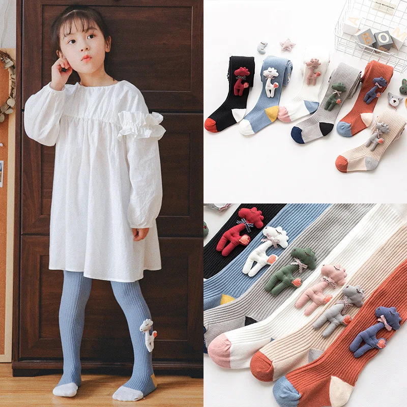 

Cartoon Girls Tights Cotton Kids Tights For Girls Baby Elastic Waist Knitted Pantyhose Stocking
