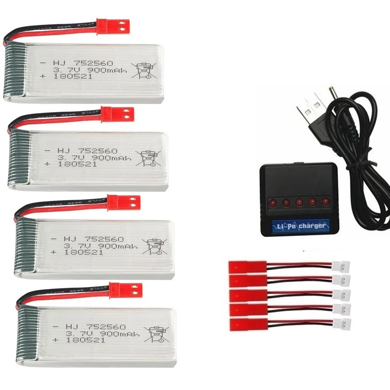 Зарядное устройство lipo 900 мАч 3 7 в для Syma X5 X5C X5SC X5SW 8807 Вт A6 A6W M68 запасные части