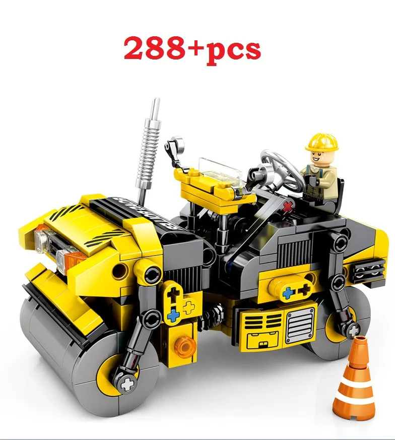 EWELLSOLD Инженерный Бульдозер Кран Совместимый с Техникой Грузовик Конструктор Городской Строительный Игрушка для Детей