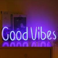 good vibes neon signs lights for decor light lamp bedroom beer bar pub hotel party game room wall art fairy christmasdecoration