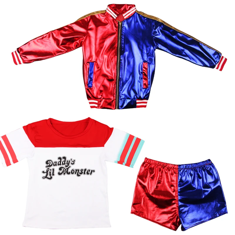 Костюм Харли Квинн для косплея детей отряд самоубийц костюм Джокера куртка Куинн