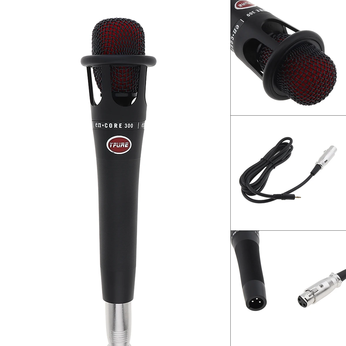 

Profession E300 Metal Wired Microphone Audio Cable Condenser Microphone for Live/Recording/Chorus/Broadcasting/Karaoke