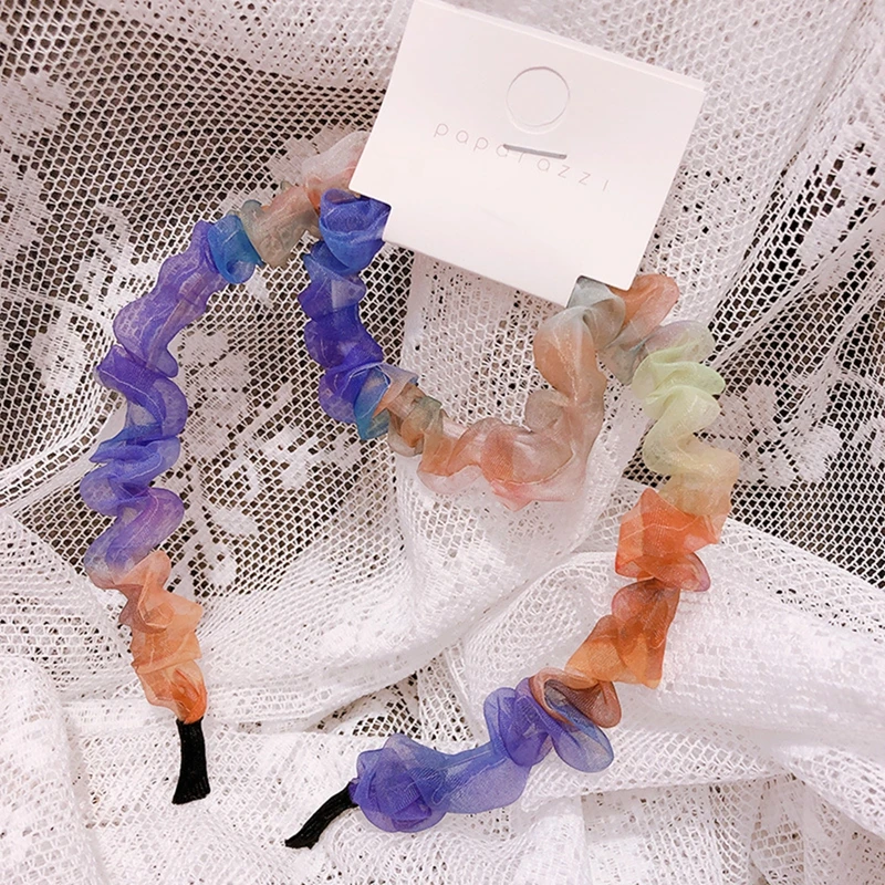 

High Quality Colorful Elegant Gradient Hair Band Set New Cute Girls Headband Hairband Fashion Party Gift