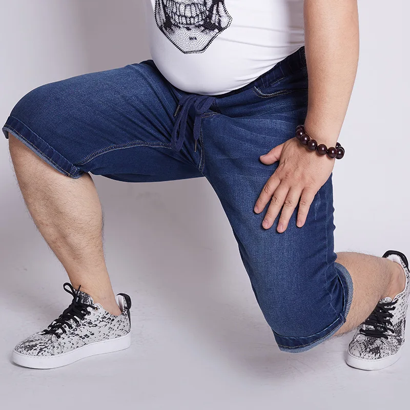 Джинсовые шорты мужские джинсовые свободного кроя на лето размеры 42 44 46 7XL 2020 |