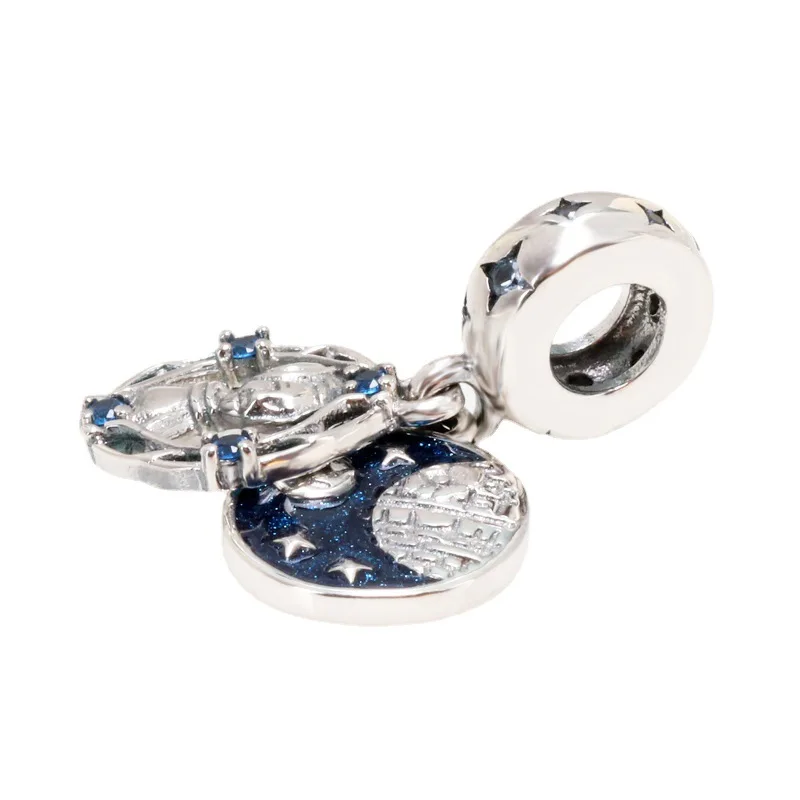 

Genuine 925 Sterling Silver Starr Warrs Princess Leia Pendant Fit Original Charm Bracelet Jewelry