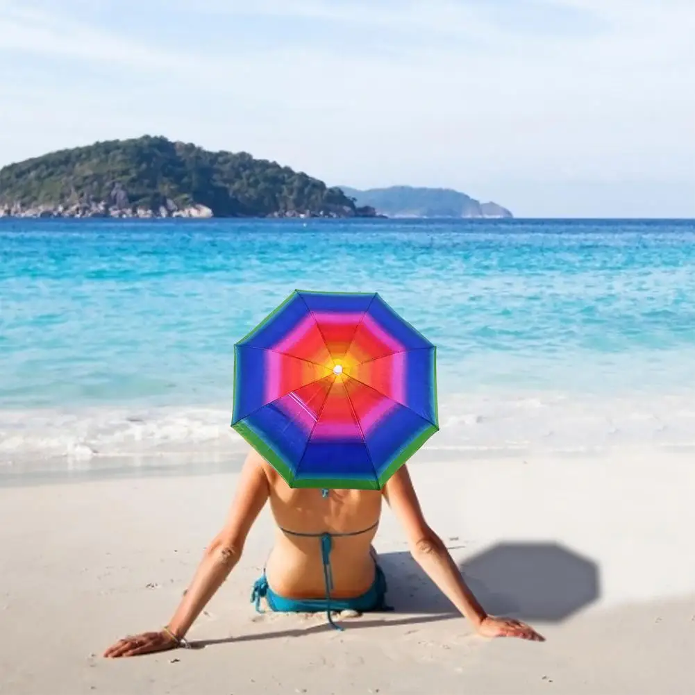 Складная головка стильная Радужная шляпа-зонт Стильный Эластичный зонт от