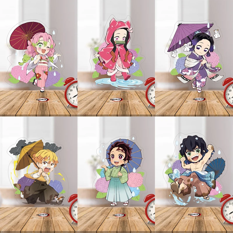 

Anime Demon Slayer Kamado Tanjirou Stand Figure Model Toys Kimetsu No Yaiba Nezuko Acrylic Desk Stand Model Plate Decor Gift