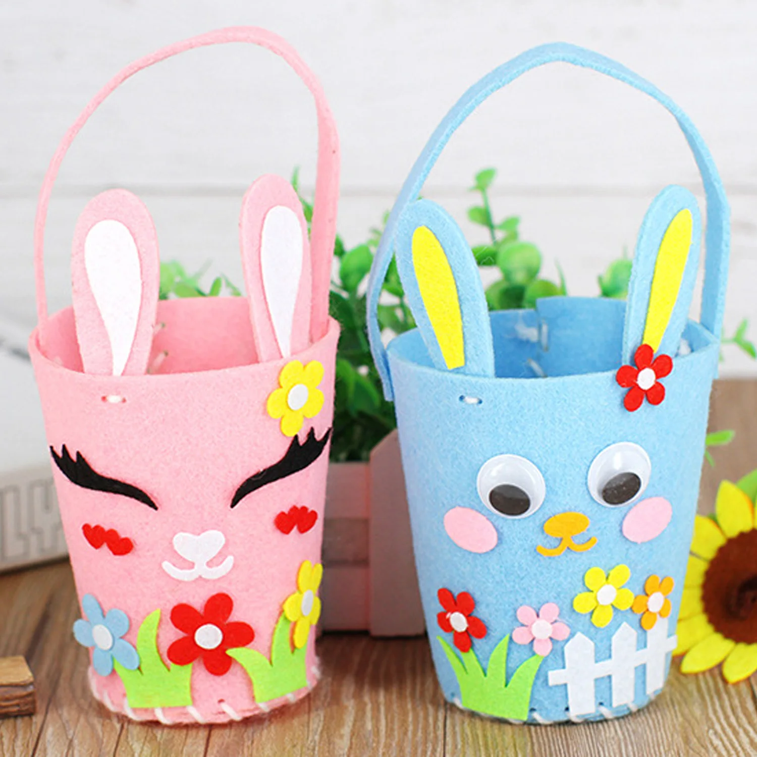 Сделай сам счастливый дневной кролик сумка для конфет поздравительная открытка