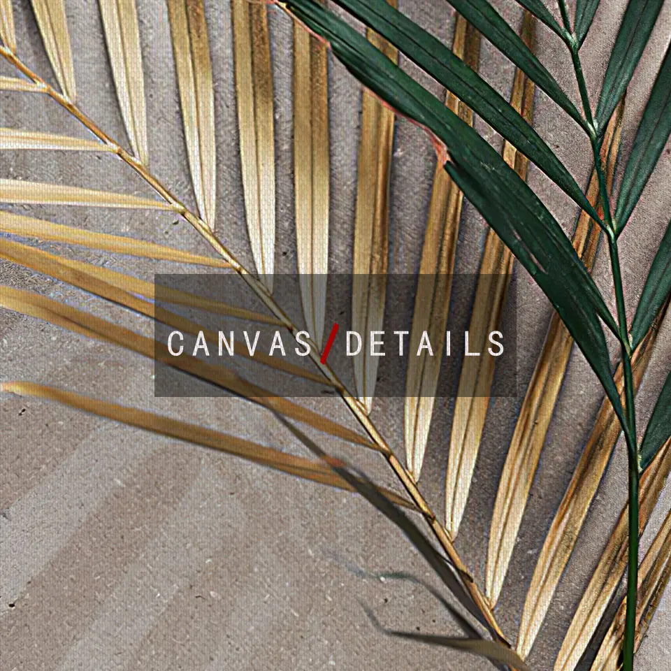 Постер с золотыми листьями Скандинавская Картина на холсте настенные