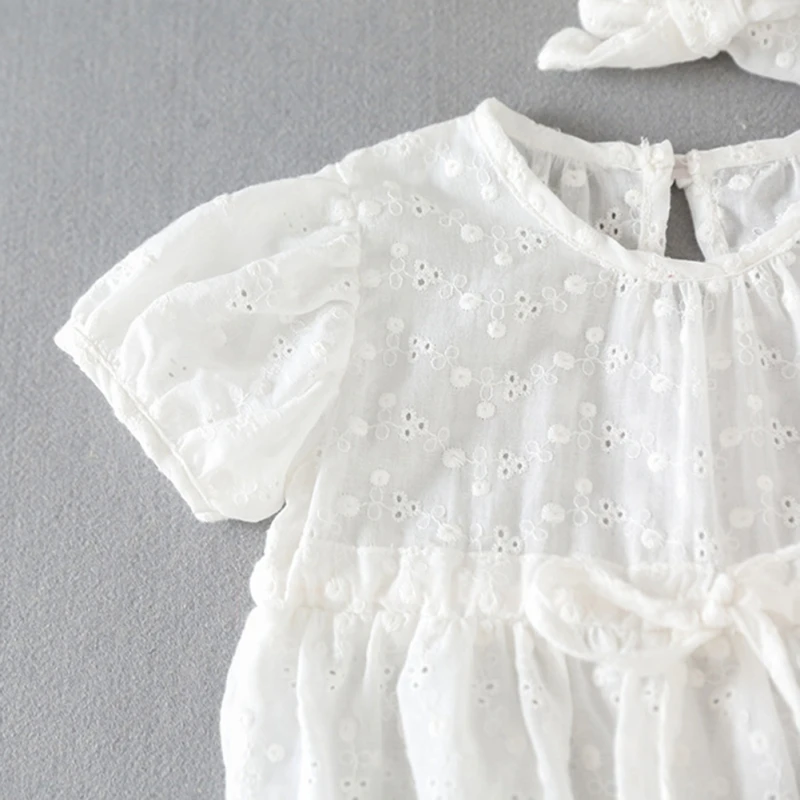 

Brand Newborn Baby Girl Hollow Out Romper Princess Jumpsuit Puff Sleeve Outfits Sunsuit Clothes