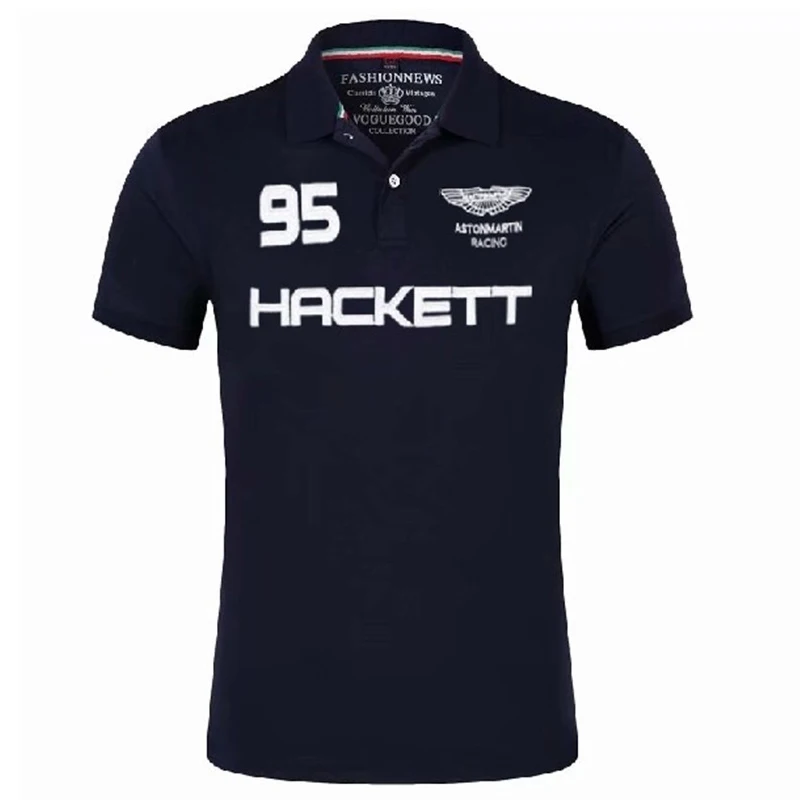 Хлопковая летняя брендовая мужская рубашка поло с коротким рукавом Повседневные