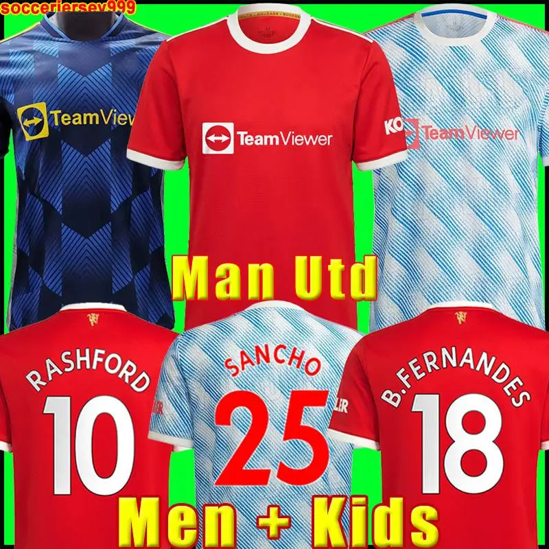 

Top quality Manchester jerseys UNITED 2021 2022 CAVANI UTD VAN DE BEEK B. FERNANDES RASHFORD SANCHO 21 22 man shirt