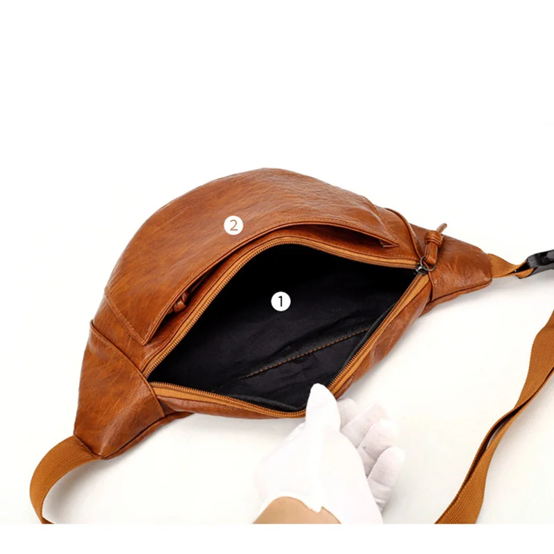 

Luxury Waist Belt Bag Fanny pack Unisex Soft Leather Waist Bags Crossbody Chest pack Fashion 2021New Shoulder Waist pack Hip Bag
