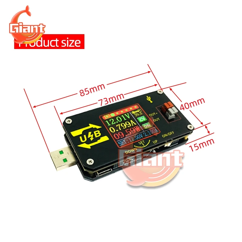 XY-UDP CNC USB Power Supply Buck Boost Constant Voltage Current DC-DC Regulator Module Digital Color Screen | Обустройство дома