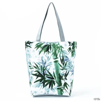 creative printed shoulder bag women large capacity ladies shopping handbag ink painting tote bags