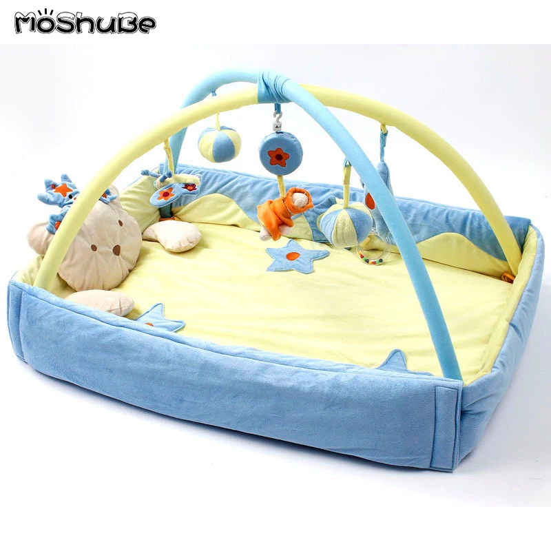 Бархатный Музыкальный детский игровой коврик для тренажерного зала ползания