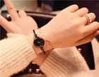 Роскошные модные женские кварцевые часы с золотым браслетом из нержавеющей стали в стиле ретро, брендовые маленькие часы Ulzzang