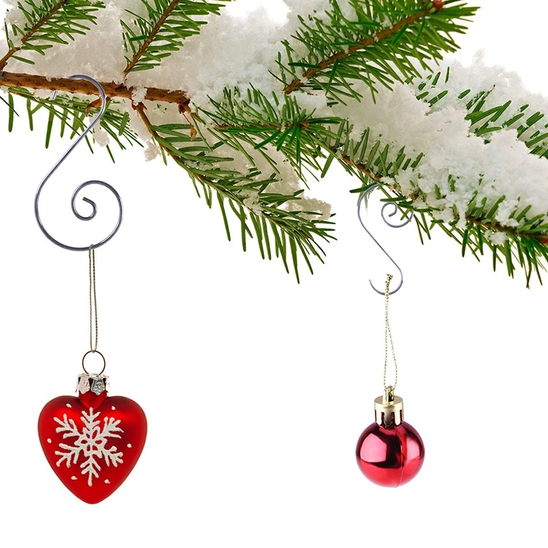 120 штук Рождественские орнаменты крючки S Форма вешалка вихревой прокрутки