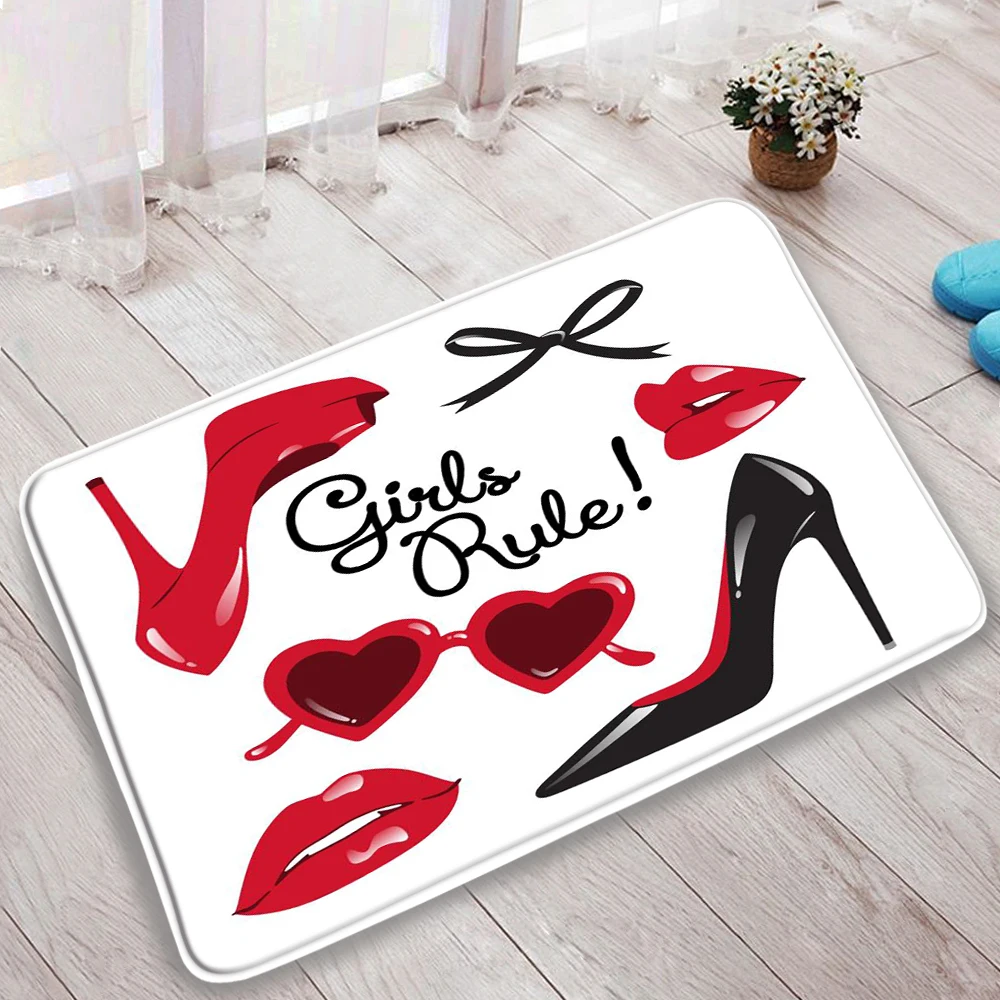 Косметический Противоскользящий коврик для ванной комнаты с губной помадой