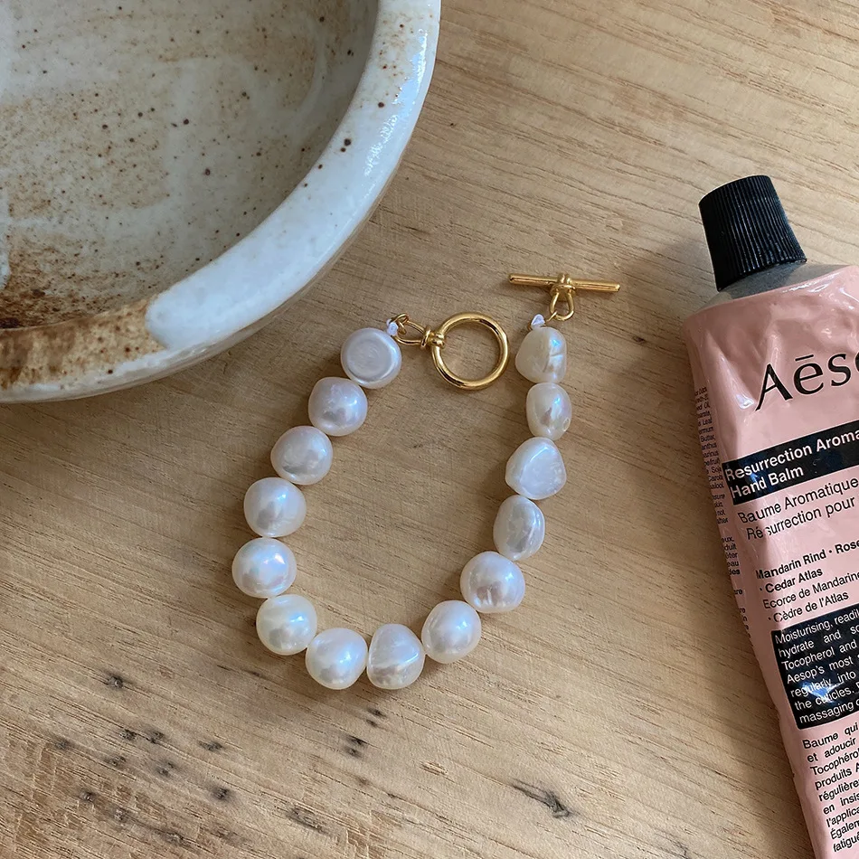 

High quality French fashion S925 sterling silver bracelet modeling simple pearl bracelet charming ladies party exquisite gifts