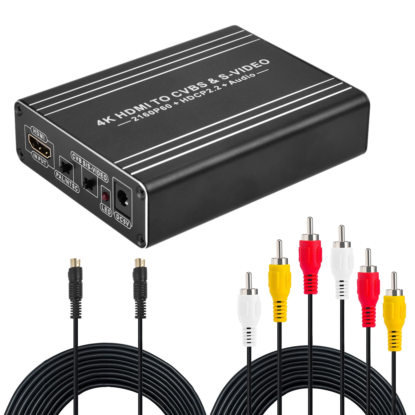 

Преобразователь 4K60HDMI в AV + SVIDEO HD и CVBS, видео и аудио, композитный преобразователь, совместимый с HDMI 1,3, Прямая поставка