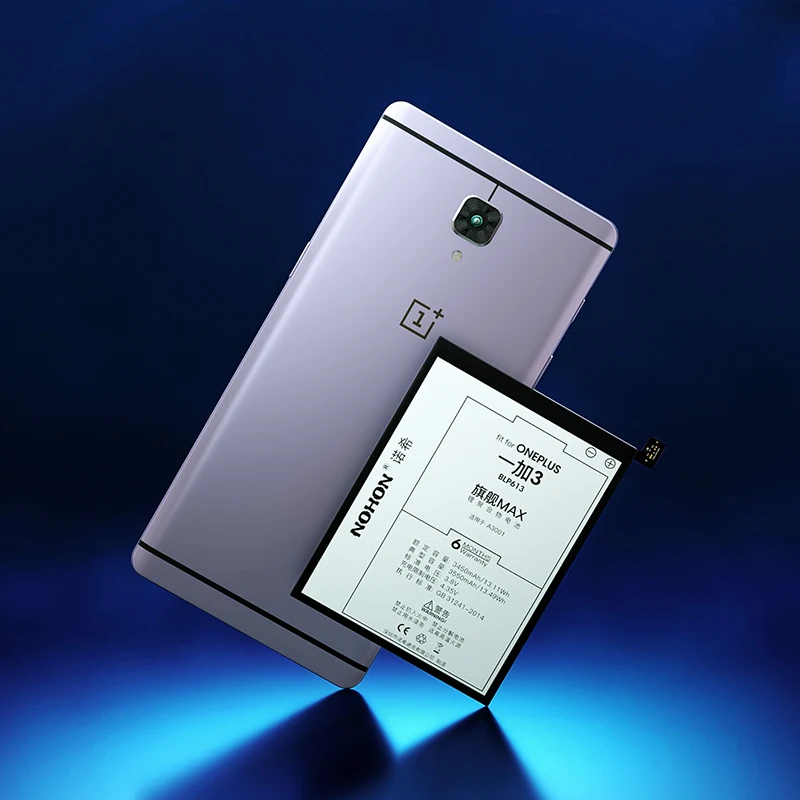 Nohon Оригинальный аккумулятор для Oneplus 3 3T 5 5T большой емкости BLP613 BLP633 BLP637 Замена