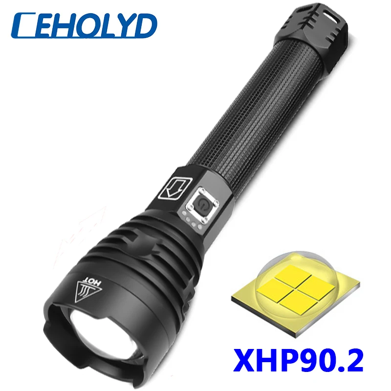 XHP90 Новое поступление самый мощный светодиодный фонарик usb Zoom torch 18650 26650