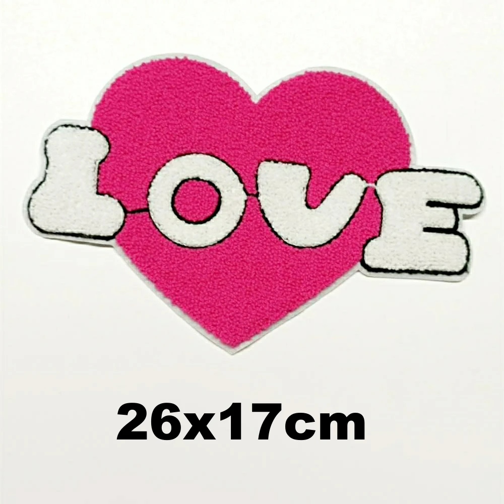 

Accessories large embroidery big love heart patches for clothing OR-3135