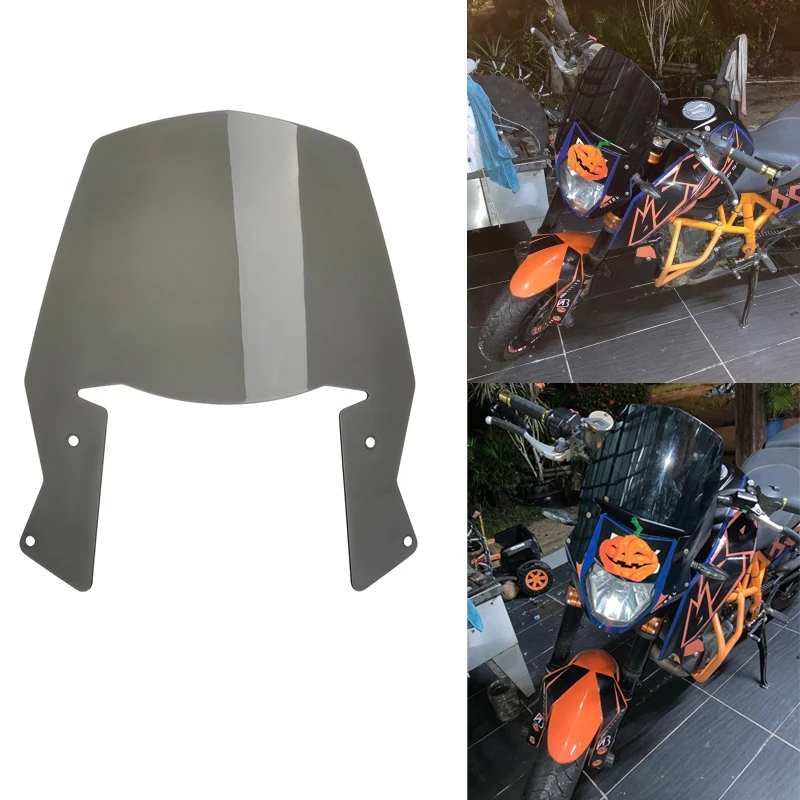 

Motorcycle Street Bike Windshield Windscreen For K/TM D/UKE 690 2012 2013 2014 2015 2016 2017 2018 Duke690 690duke Wind screen