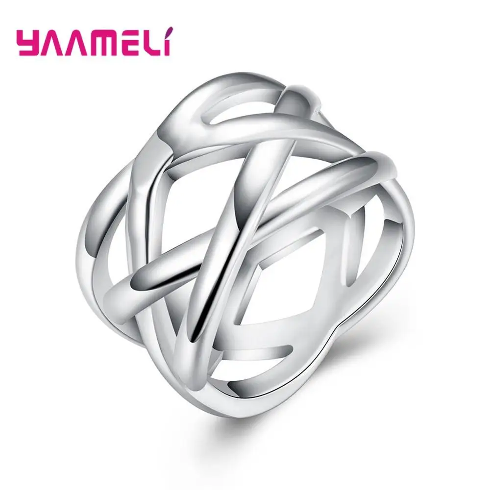 

Charming Women Knuckle Rings 925 Sterling Silver Double X Shaped Finger Ring Wdding Birthday Christmas Party Jewelry Wholesale