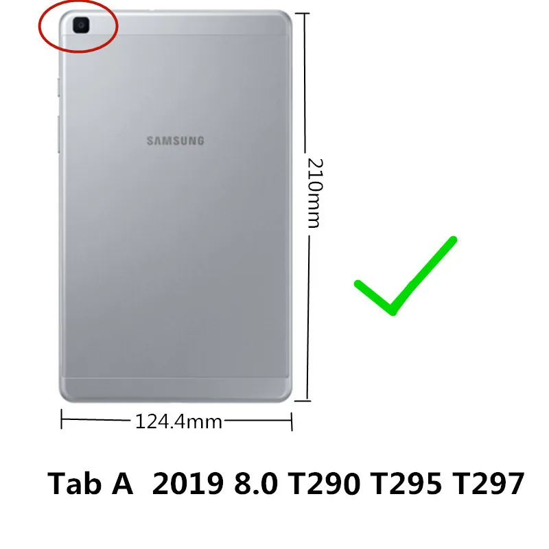 Чехлы для планшетов Samsung Galaxy Tab A 8 2019 sm T290 искусственная кожа армированный СИЛИКОН