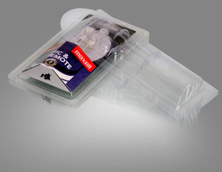 Заказная прозрачная пластиковая блистерная упаковочная коробка с изображением