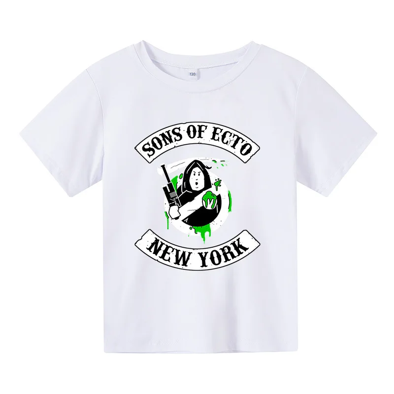 

Anime Boys and Girls Old School Logo Ghostbuster Print T shirt Kids Stay Puft Funny Clothes Baby Summer Casual T-shirt