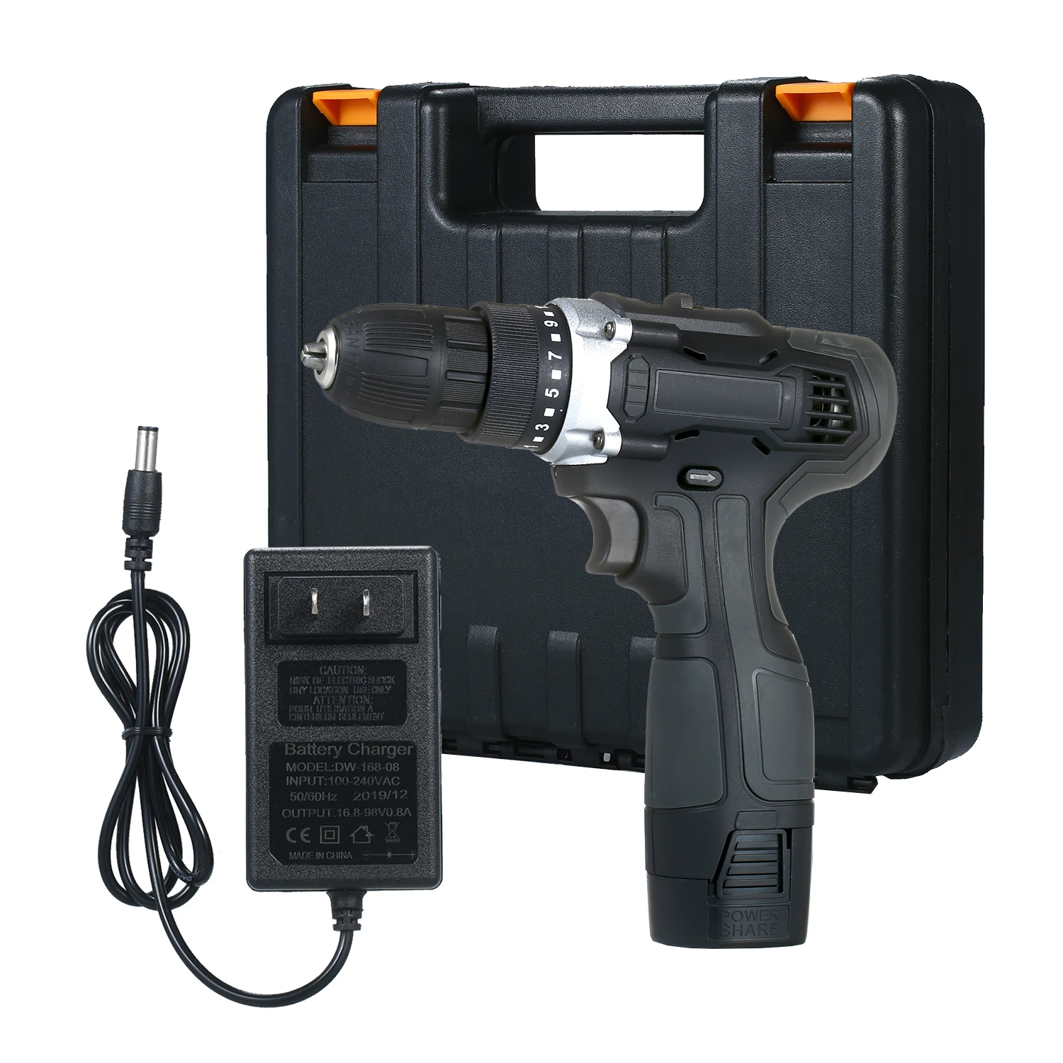 

18V 2-Speed Cordless Drill Driver 15+1 Clutch Max 50Nm Torque Variable Speed 3/8-inch Compact Electric Drill with LED Light