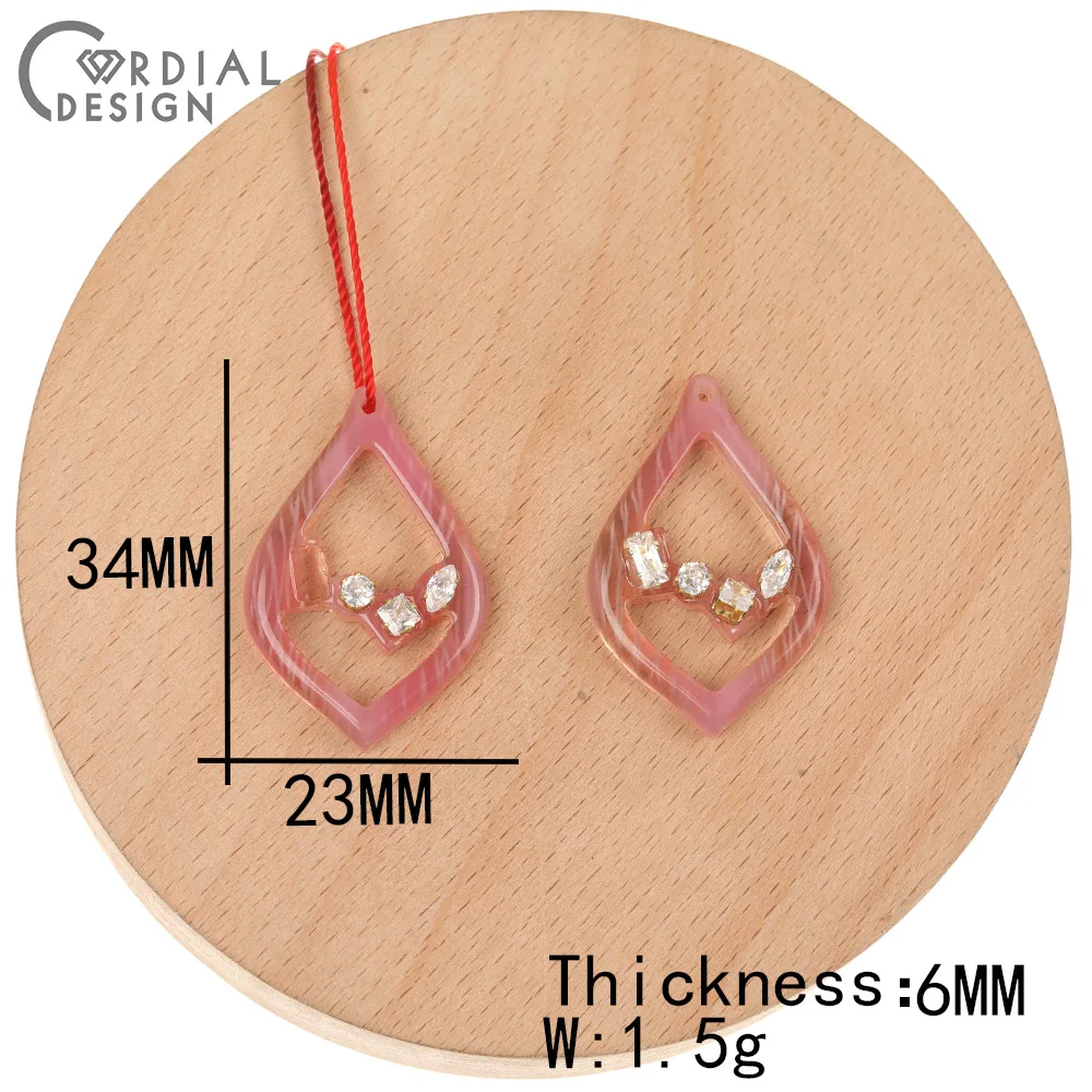 

Cordial Design 50Pcs Jewelry Accessories/Hand Made/Pendant/Geometry Shape/CZ Charms/DIY Making/Earrings Findings & Components