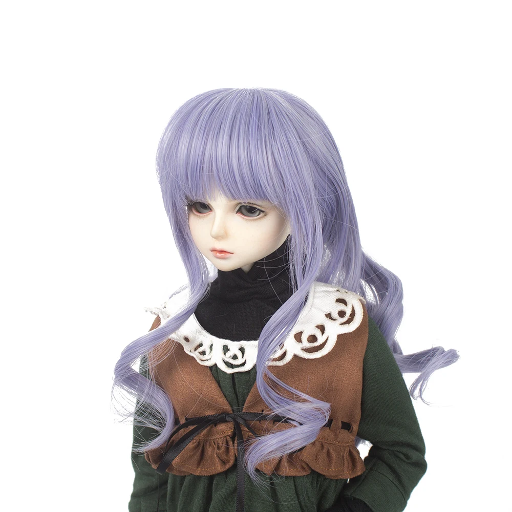 MUZIWIG парики из искусственных волос фиолетового цвета с челкой для 1/3 1/4 1/6 BJD парик для кукол
