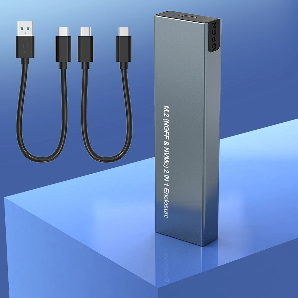 Dual Protocol M.2 NVMe Case USB C Gen2 10Gbps PCIe SSD M2 SATA NGFF 5Gbps Tool Free For 2230/2242/2260/2280 |